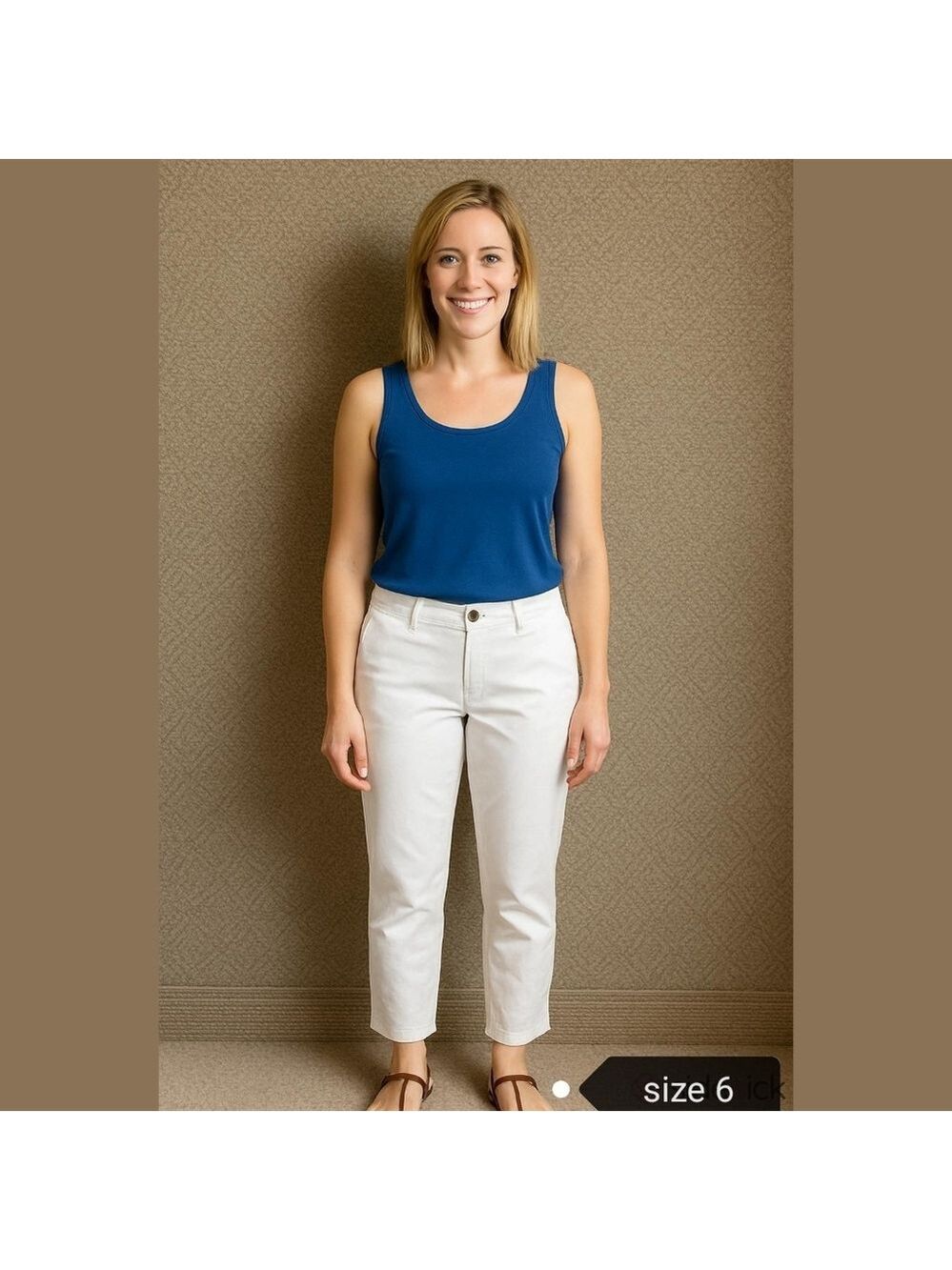 White Ankle Crop Jeans Capri Pants Size 6